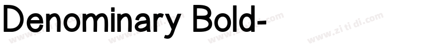 Denominary Bold字体转换